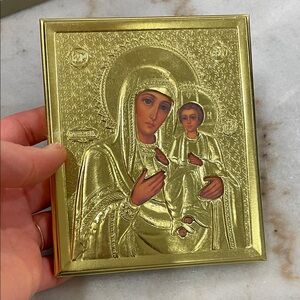 Gold Religious Icon Plaque